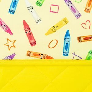 Little Popp Crew Crayon Crew Bamboo Quilted Blanket EUC